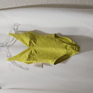 Nwt Outdoor voices bright chartreuse free form leotard